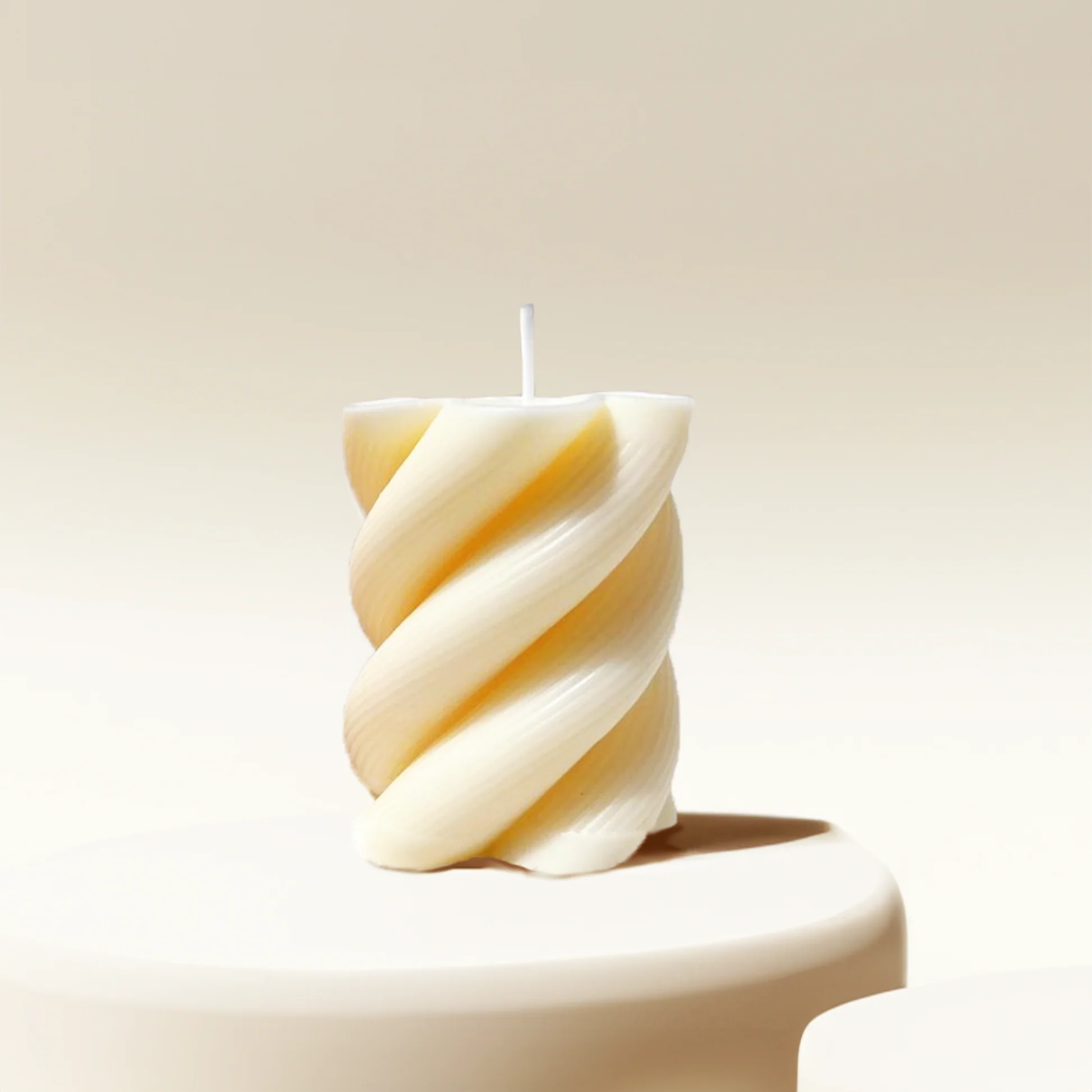 White Twisted Candle